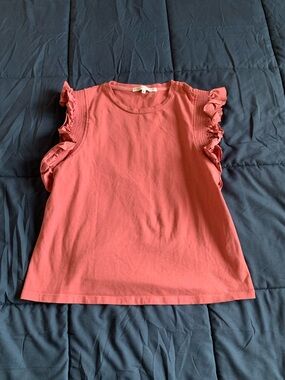 English Factory Ruffle Sleeve Tank Size Medium